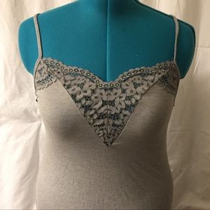 Victorias Secret Grey Lace Sleep Shirt
